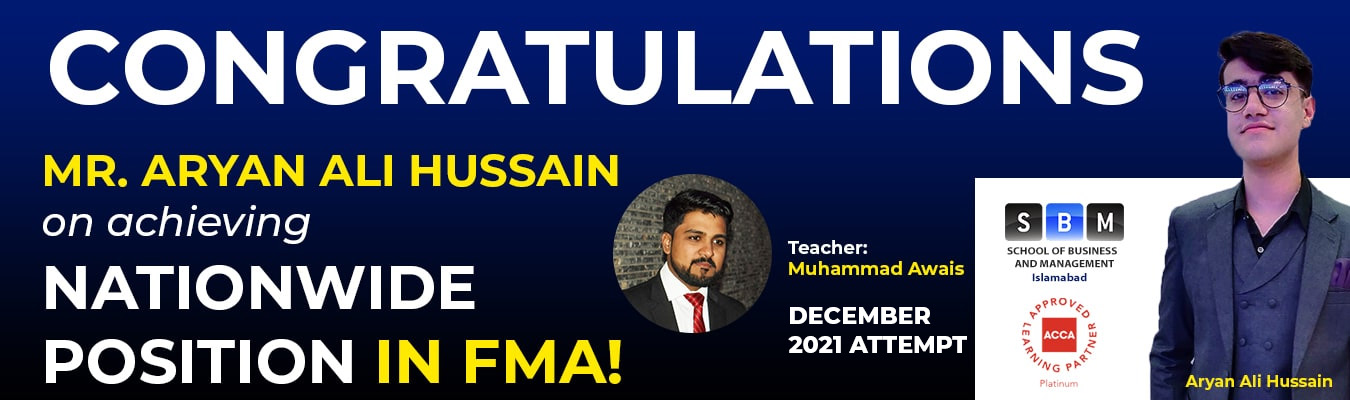 Student of SBM became National Place Winner in FMA